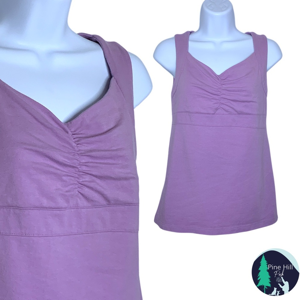 Made for Life Tank Top Womens Small Purple Cotton Stretch Layering Athletic